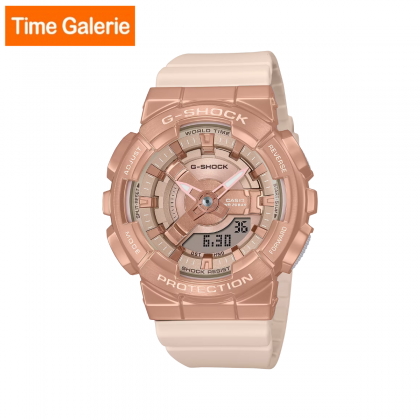 Casio G-Shock GM-S110PG-4A White Resin Band Analog-Digital Women Watch