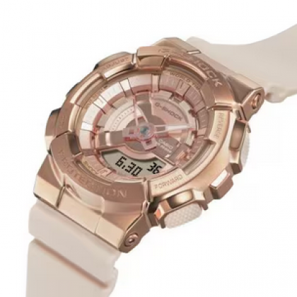 Casio G-Shock GM-S110PG-4A White Resin Band Analog-Digital Women Watch