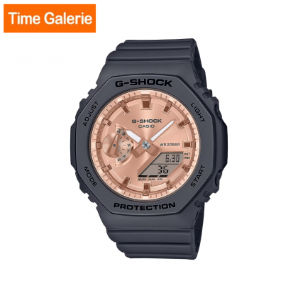 Casio G-Shock GMA-S2100MD-1A Black Resin Band with Rose Gold Dial Analog-Digital Women Watch