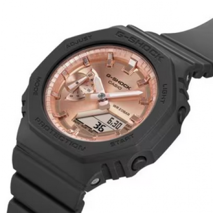 Casio G-Shock GMA-S2100MD-1A Black Resin Band with Rose Gold Dial Analog-Digital Women Watch