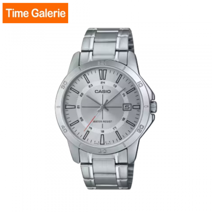 Casio General MTP-V004D-7CU Silver Stainless Steel Strap with White Dial Analog Men Watch