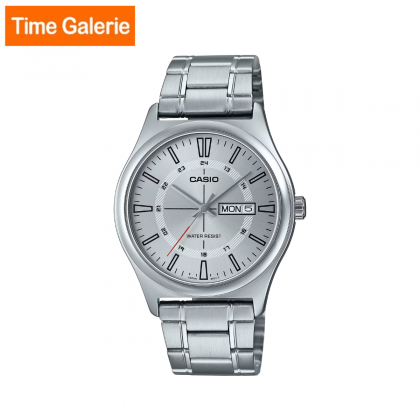  Casio General MTP-V006D-7CU Silver Stainless Steel Strap with White Dial Analog Men Watch 