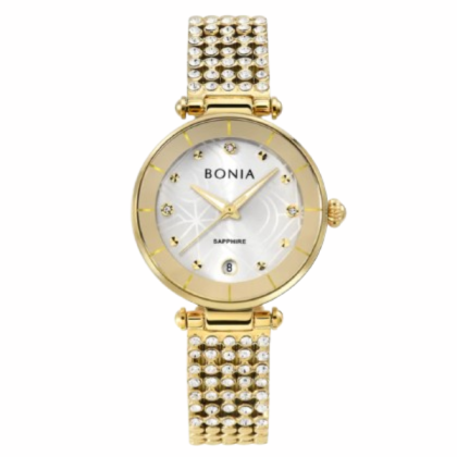 Bonia Women Elegance BNB10756-2217 Gold Stainless Steel Strap with Silver Dial Women Watch Bonia Women Elegance BNB10756-2217 Gold Stainless Steel Strap with Silver Dial Women Watch