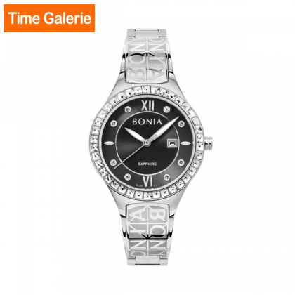 Bonia Women Elegance BNB10757-2337S Silver Stainless Steel Strap with Black Dial Women Watch Bonia Women Elegance BNB10757-2337S Silver Stainless Steel Strap with Black Dial Women Watch