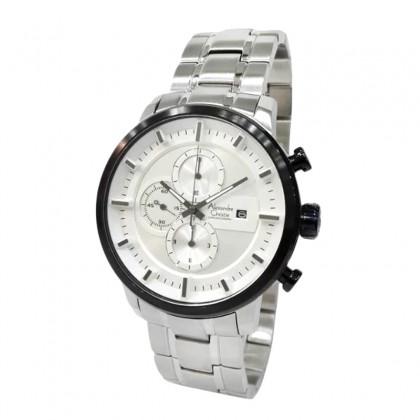 Alexandre Christie ALCW6323MCBTBSL Stainless Steel Strap with White Dial Analog Men Watch Alexandre Christie ALCW6323MCBTBSL Stainless Steel Strap with White Dial Analog Men Watch