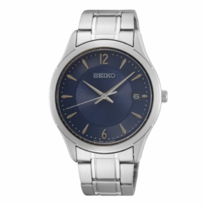 Seiko SUR419P1 Classic 39mm Quartz with Blue Dial Analog Men Watch Seiko SUR419P1 Classic 39mm Quartz with Blue Dial Analog Men Watch