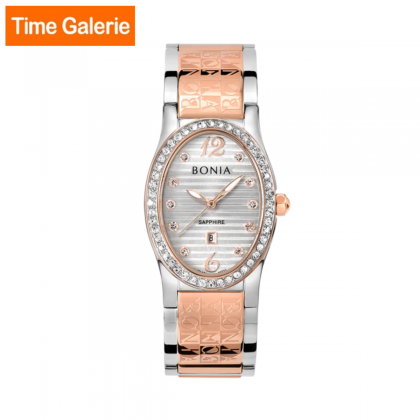 Bonia Monogram BNB10731-2615S Rose Gold Stainless Steel Strap Women Watch