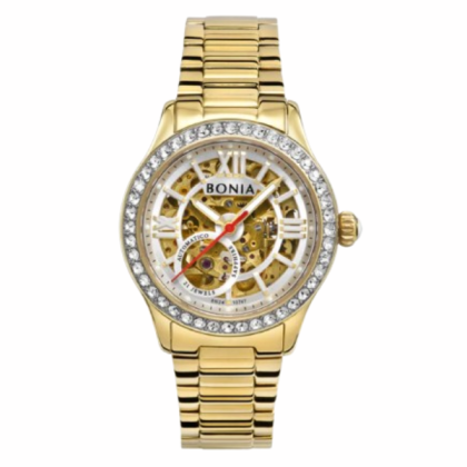Bonia BNB10747-2213S Automatic Gold Stainless Steel Strap Analog Women Watch Bonia BNB10747-2213S Automatic Gold Stainless Steel Strap Analog Women Watch