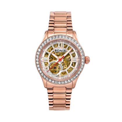 Bonia BNB10747-2563S Automatic Rose Gold Stainless Steel Strap Analog Women Watch Bonia BNB10747-2563S Automatic Rose Gold Stainless Steel Strap Analog Women Watch