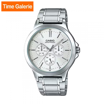 Casio Enticer MTP-V300D-7A Silver Stainless Steel Strap Men Watch