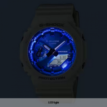 Casio G-Shock GA-2100WS-7ADR White Resin Band Women Sports Watch Casio G-Shock GA-2100WS-7ADR White Resin Band Women Sports Watch