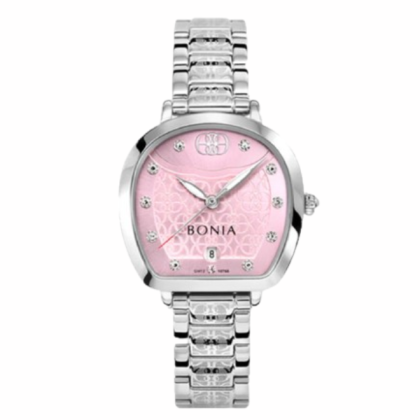 Bonia Sonia BNB10765-2377 Stainless Steel Strap with Pink Dial Women Watch 