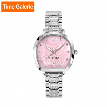 Bonia Sonia BNB10765-2377 Stainless Steel Strap with Pink Dial Women Watch 