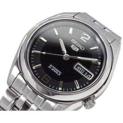 Seiko SNK393K1 Automatic Mineral Crystal Glass With Black Dial Analog Men Watch
