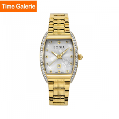 Bonia Snow Flakes Pattern BNB10772-2217S Gold Stainless Steel Strap Women Watch Bonia Snow Flakes Pattern BNB10772-2217S Gold Stainless Steel Strap Women Watch