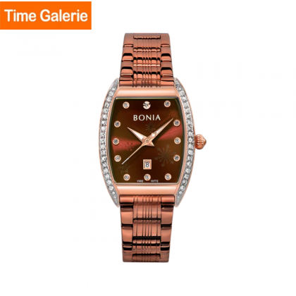 Bonia Snow Flakes Pattern BNB10772-2047S Brown Stainless Steel Strap Women Watch Bonia Snow Flakes Pattern BNB10772-2047S Brown Stainless Steel Strap Women Watch