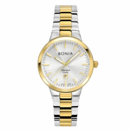 Bonia Elegance BNB10769-2112 Silver/Gold Stainless Steel Strap Women Watch Bonia Elegance BNB10769-2112 Silver/Gold Stainless Steel Strap Women Watch