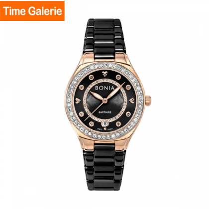 Bonia Elegance BNB10801-2037S Stainless Steel Strap with Black Dial Women Watch Bonia Elegance BNB10801-2037S Stainless Steel Strap with Black Dial Women Watch