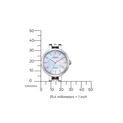 Citizen EM0990-81Y Analog Quartz with Silver Stainless Steel Band Women Watch