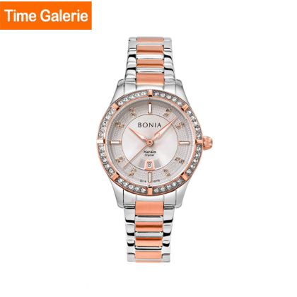 Bonia Elegance BNB10775-2617S Rose Gold/ Silver Stainless Steel Strap Women Watch Bonia Elegance BNB10775-2617S Rose Gold/ Silver Stainless Steel Strap Women Watch