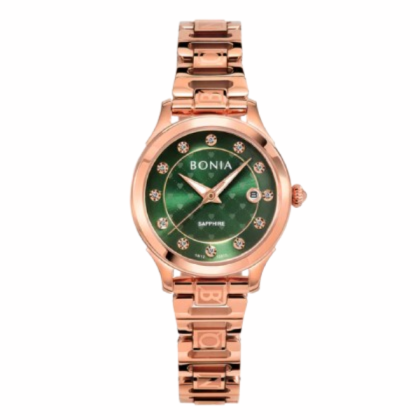Bonia Elegance BNB10815-2597 Rose Gold Stainless Steel Strap Women Watch