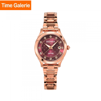 Bonia Elegance BNB10815-2567 Rose Gold Stainless Steel Strap Women Watch