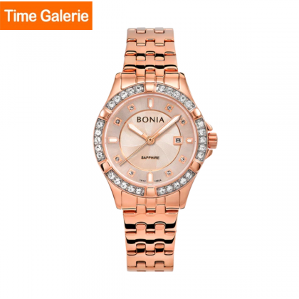 Bonia Elegance BNB10804-2577S Rose Gold Stainless Steel Strap Women Watch