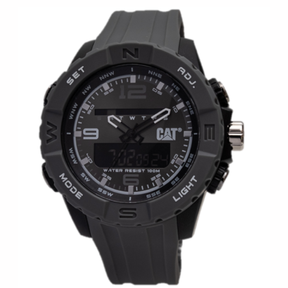 CAT MG-164-25-135 Grey Silicon Strap Analog-Digital Men's Watch CAT MG-164-25-135 Grey Silicon Strap Analog-Digital Men's Watch