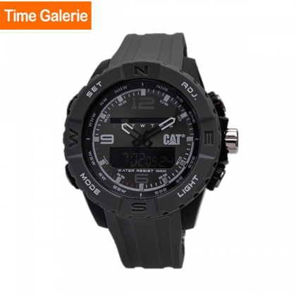 CAT MG-164-25-135 Grey Silicon Strap Analog-Digital Men's Watch CAT MG-164-25-135 Grey Silicon Strap Analog-Digital Men's Watch