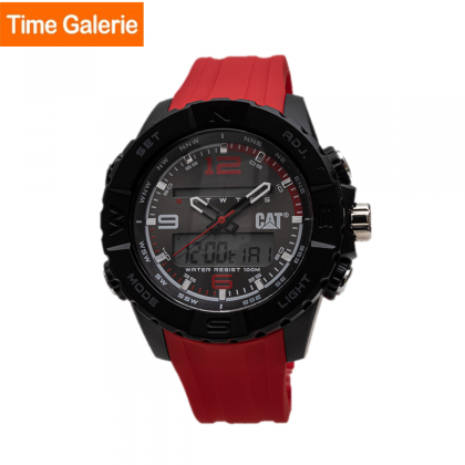 CAT MG-164-28-538 Red Silicon Strap Analog-Digital Men's Watch CAT MG-164-28-538 Red Silicon Strap Analog-Digital Men's Watch
