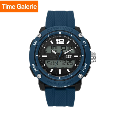 CAT POWER A MF-145-26-136 BLUE DIGITAL AND ANALOG BLACK DIAL BLUE SILICONE STRAP MEN WATCH