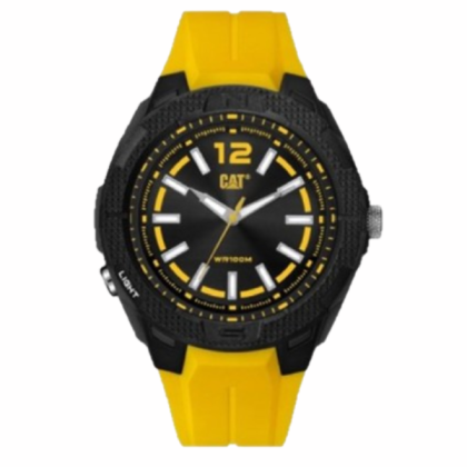 CAT Phoenix P9-160-27-127 Black Yellow Dial Yellow Rubber Strap Analog Men Watch CAT Phoenix P9-160-27-127 Black Yellow Dial Yellow Rubber Strap Analog Men Watch