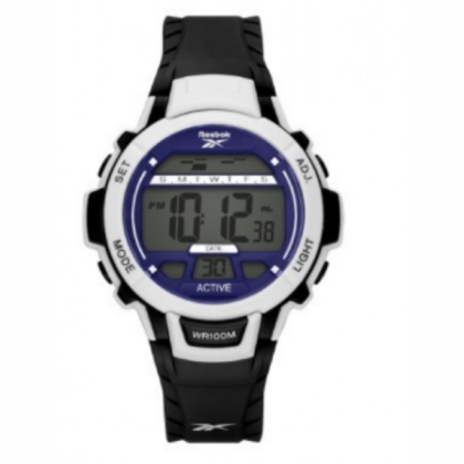 Reebok Crunches RV-CRU-L9-PWPB-WU Warrior Black and White Women Watch | Digital Dial | 38MM | 10 ATM | PU Strap