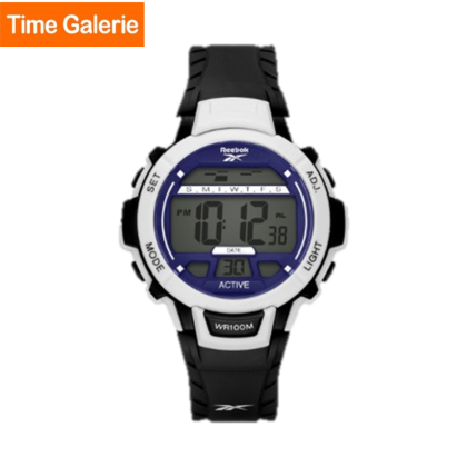 Reebok Crunches RV-CRU-L9-PWPB-WU Warrior Black and White Women Watch | Digital Dial | 38MM | 10 ATM | PU Strap