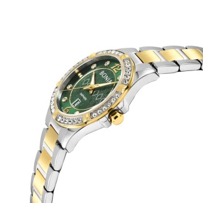 Bonia Women Elegance BNB10789-2195S Silver Gold Stainless Steel Casual Watch Bonia Women Elegance BNB10789-2195S Silver Gold Stainless Steel Casual Watch