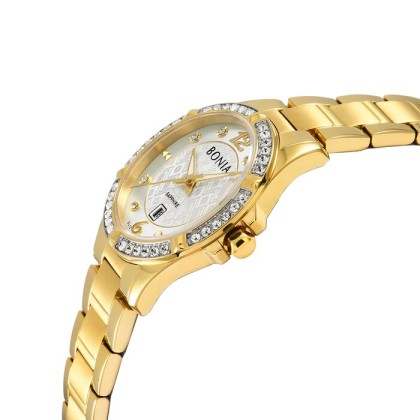 Bonia Women Elegance BNB10789-2215S Gold Stainless Steel Casual Watch