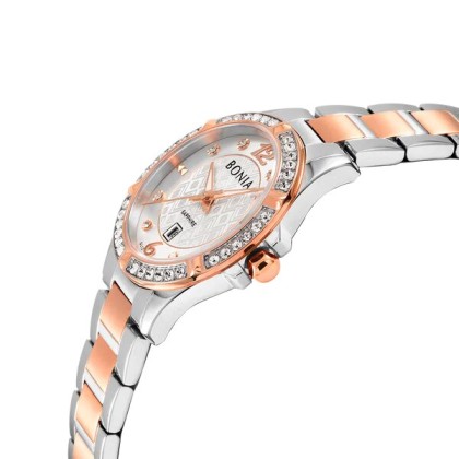 Bonia Women Elegance BNB10789-2615S Silver Rose Stainless Steel Casual Watch Bonia Women Elegance BNB10789-2615S Silver Rose Stainless Steel Casual Watch