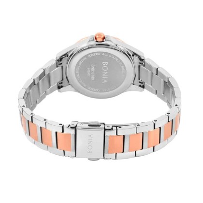Bonia Women Elegance BNB10789-2645S Silver Rose Stainless Steel Casual Watch Bonia Women Elegance BNB10789-2645S Silver Rose Stainless Steel Casual Watch