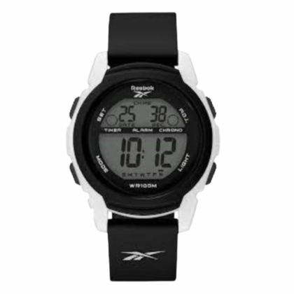 Reebok HALO REEWHAL-L9-PWIB-WB Warrior Black Silicon Strap Retro Digital Men Watch Reebok HALO REEWHAL-L9-PWIB-WB Warrior Black Silicon Strap Retro Digital Men Watch