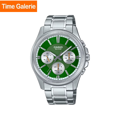Casio Enticer MTP-1375D-3AV Silver Stainless Steel Band Men Watch Casio Enticer MTP-1375D-3AV Silver Stainless Steel Band Men Watch