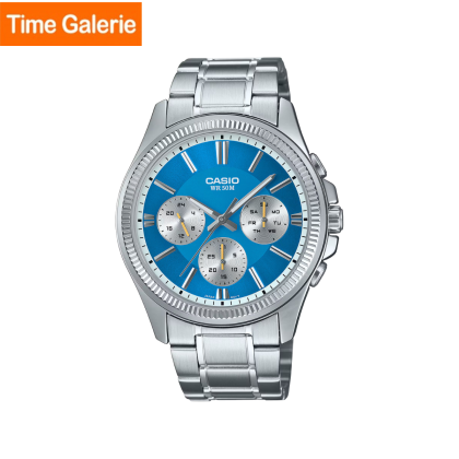 Casio Enticer MTP-1375D-2A2V Silver Stainless Steel Band Men Watch Casio Enticer MTP-1375D-2A2V Silver Stainless Steel Band Men Watch