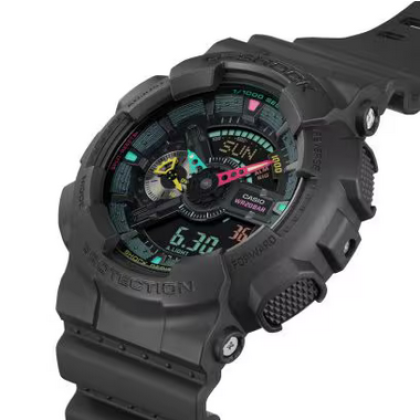Casio G-Shock Multi-Fluorescent Accents Series GA-110MF-1A Black Resin Band Men Sports Watch Casio G-Shock Multi-Fluorescent Accents Series GA-110MF-1A Black Resin Band Men Sports Watch