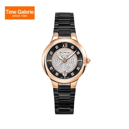 Bonia Elegance BNB10793-2033 Full Black Stainless Steel Strap Women Watch Bonia Elegance BNB10793-2033 Full Black Stainless Steel Strap Women Watch