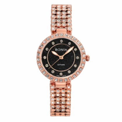 Bonia Cristallo Women Elegance BNB10774-2537S Silver Rose Stainless Steel Casual Watch