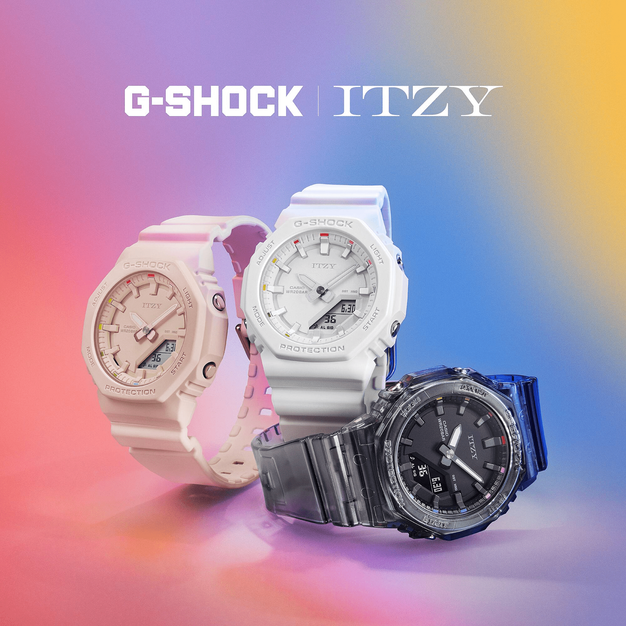 新品ITZY G-SHOCK GMA-P2100IT-7AJR ホワイト G-SHOCK コンパクト 