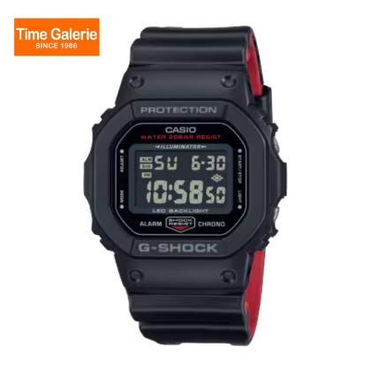 Casio G-Shock DW-5600UHR-1 Digital Black Red Resin Band Men Watch 