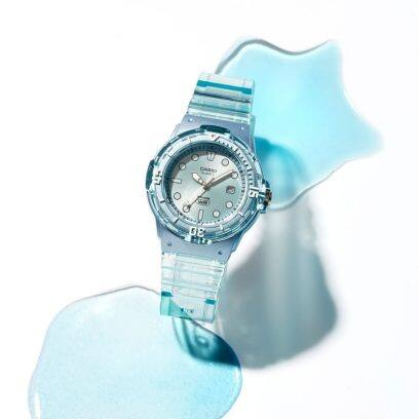 Casio General Pop LRW-200HS-2EV Translucent Blue Resin Band Women Watch Casio General Pop LRW-200HS-2EV Translucent Blue Resin Band Women Watch