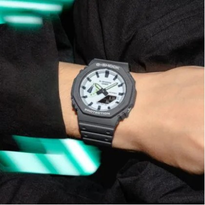 Casio G-Shock Hidden Glow Series GA-2100HD-8A Analog-Digital Grey Resin Band Men Watch Casio G-Shock Hidden Glow Series GA-2100HD-8A Analog-Digital Grey Resin Band Men Watch