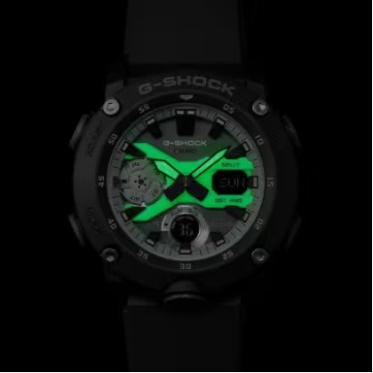 Casio G-Shock Hidden Glow Series GA-2000HD-8A Analog-Digital Grey Resin Band Men Watch Casio G-Shock Hidden Glow Series GA-2000HD-8A Analog-Digital Grey Resin Band Men Watch