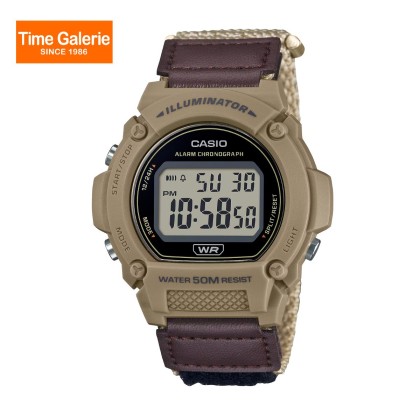 Casio General W-219HB-5AV Brown Cloth Band Digital Men Watch Casio General W-219HB-5AV Brown Cloth Band Digital Men Watch